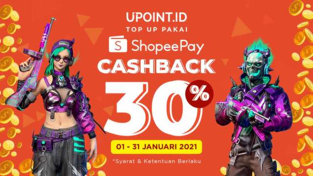 Promo Spesial ShopeePay bersama Upoint, Dapatkan Cashback hingga 30%