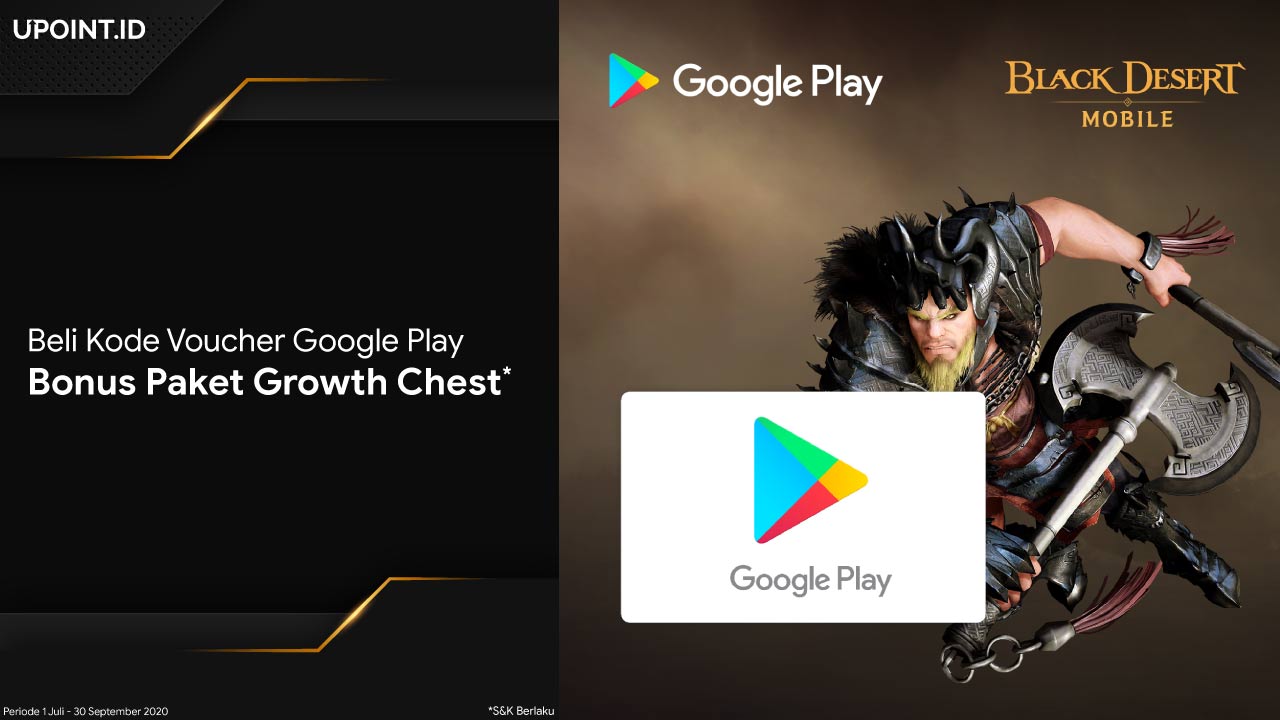 Promo Kode Voucher Google Play - Black Desert, Dapatkan Bonus Paket Growth Chest
