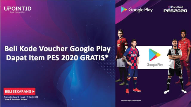Gratis Special Items* eFootball PES 2020 pakai Kode Voucher Google Play!