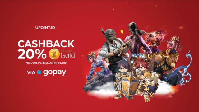 Bonus 20% Beli Razer Gold pakai Gopay!