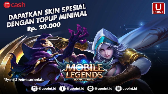 BONUS SKIN Mobile Legends : Bang Bang Hanya dengan Top Up Minimal Rp 20.000
