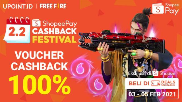 Nikmati Voucher Cashback ShopeePay 100% di Upoint