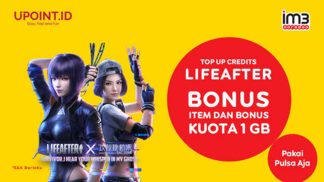 Bonus Item LifeAfter & Kuota 1 GB Hanya Pakai Indosat di Upoint