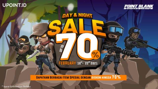 Diskon Item Sale Day & Night Spesial Point Blank hingga 70%
