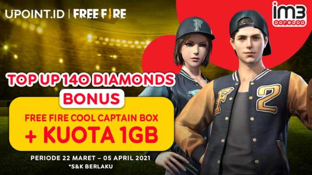 Dapatkan Bonus Kuota 1GB & Item Free Fire Hanya pakai Indosat di Upoint