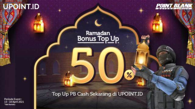 Selamat Hari Ramadan! Nikmati Bonus 50% PB Cash di Upoint