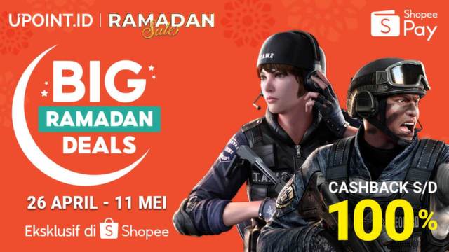 Big Ramadan Deals! Dapatkan Cashback ShopeePay hingga 100% di Upoint
