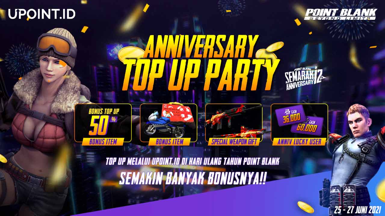 Dapatkan Bonus Special Anniversary Top Up Party Point Blank di Upoint