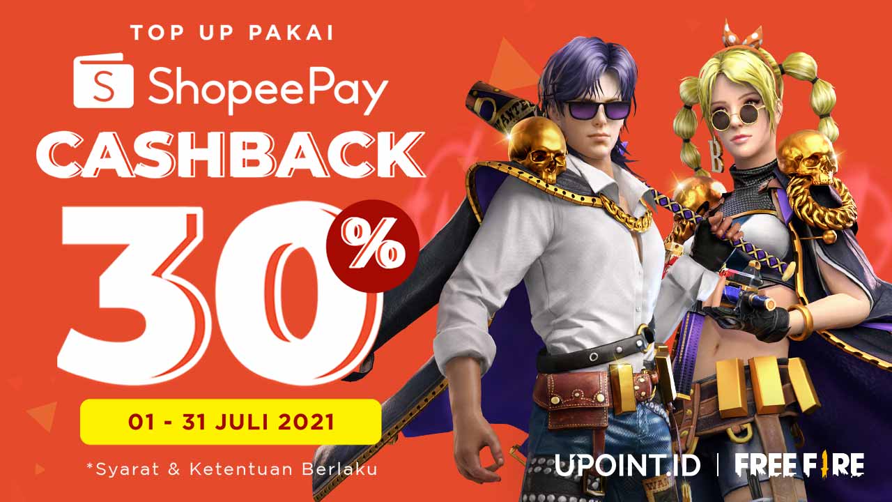 Cashback ShopeePay 30% Hanya Top Up Game di Upoint