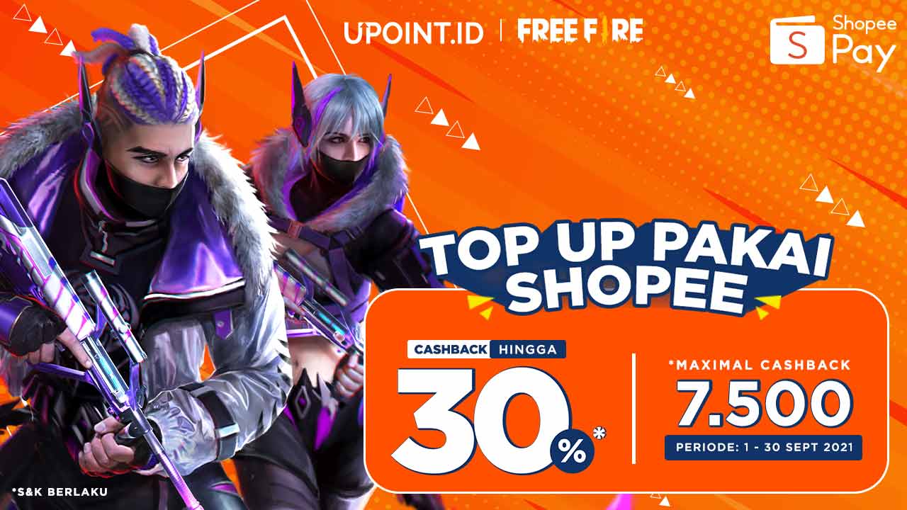 Cashback 30% ShopeePay Hanya Top Up Game Favorit Kamu di Upoint