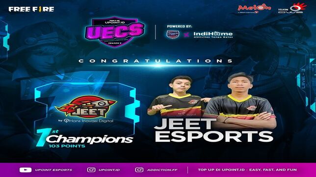 Jeet Esports Menangi Turnamen Free Fire UPoint Esports Competitive Series (UECS) Season 5