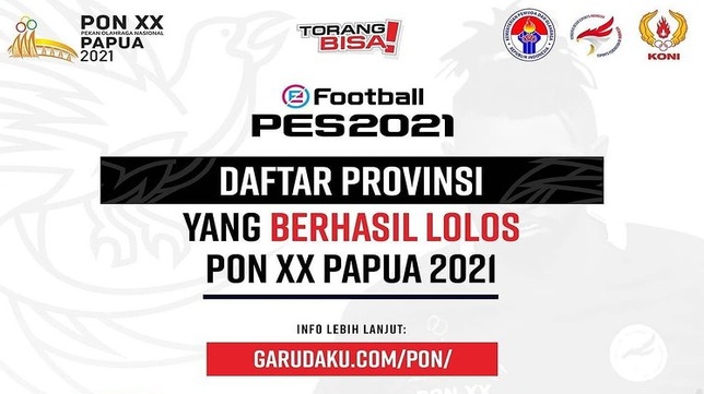 Inilah 6 Tim yang akan Berlaga dalam PON XX Papua 2021 Game eFootball PES 2021