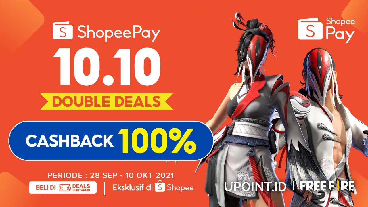 ShopeePay 10.10! Beli Voucher ShopeePay Dapat Cashback 100% di Upoint