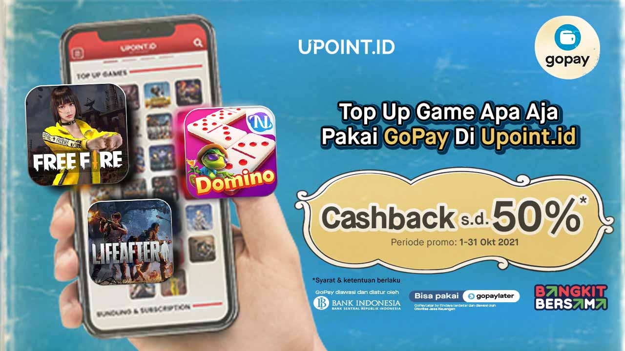 Cashback 50% Hanya Top Up Game Pakai GoPay di Upoint