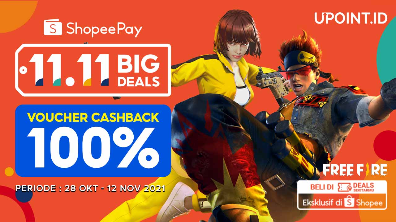 ShopeePay 11.11! Beli Voucher ShopeePay Dapat Cashback 100% di Upoint