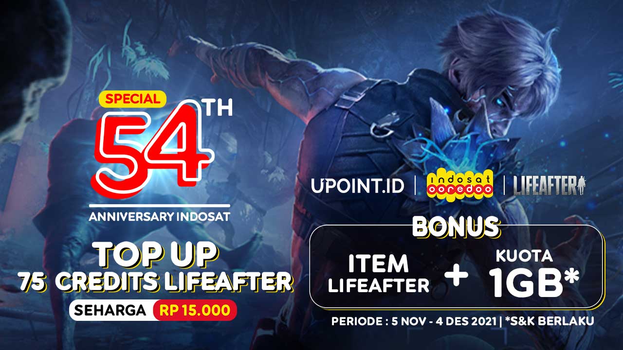 Promo LifeAfter: Bonus special item dan Kuota Indosat 1 GB di Upoint