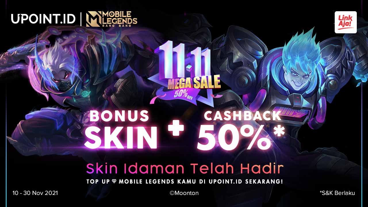 Nikmati Bonus Skin Mobile Legends dan Cashback LinkAja 50% Hanya di Upoint
