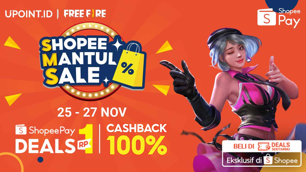 ShopeePay Mantul Sale! Nikmati Cashback hingga 100% Hanya di Upoint.id