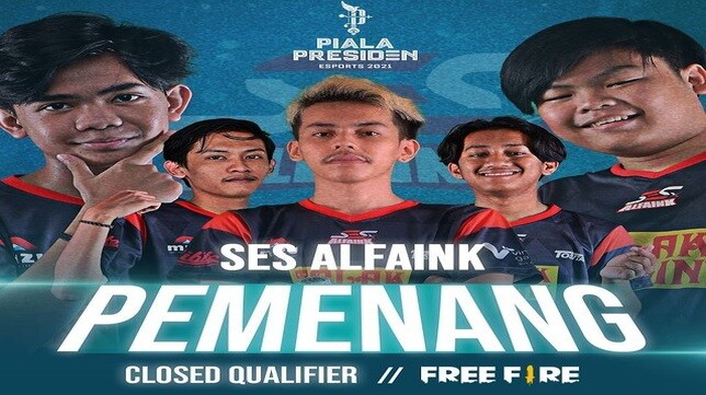 SES Alfaink Berhasil Juarai Kualifikasi Tertutup Free Fire Piala Presiden Esports 2021