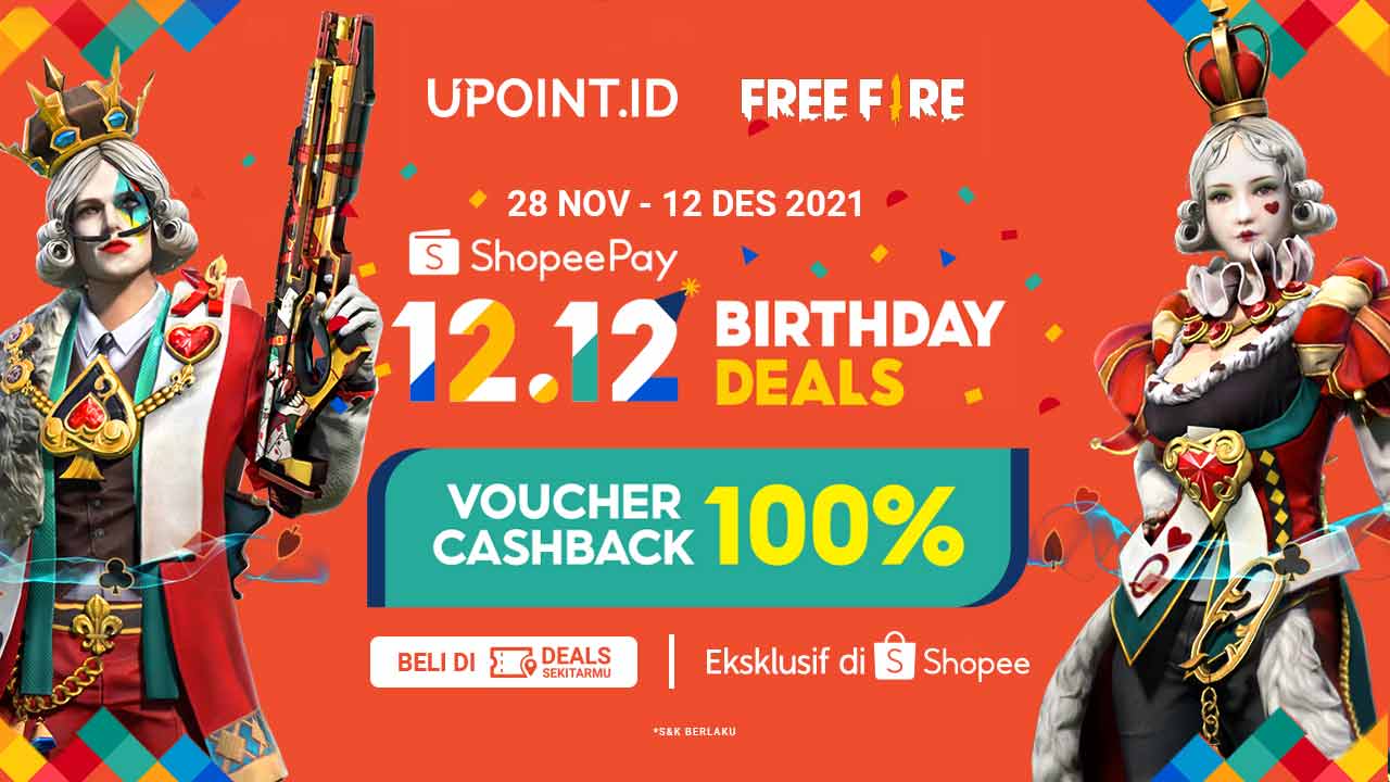 ShopeePay 12.12! Beli Voucher ShopeePay Dapat Cashback 100% di Upoint