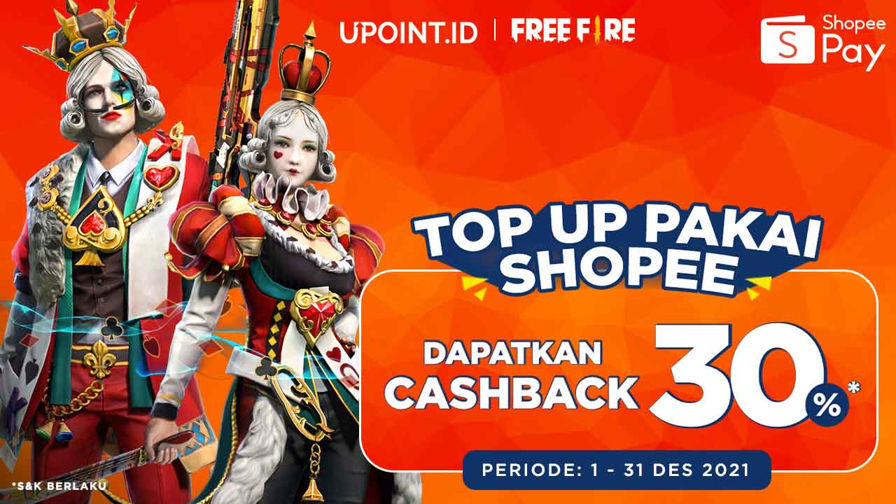Promo Top Up Game Pakai ShopeePay di Upoint.id Dapat Cashback 30%