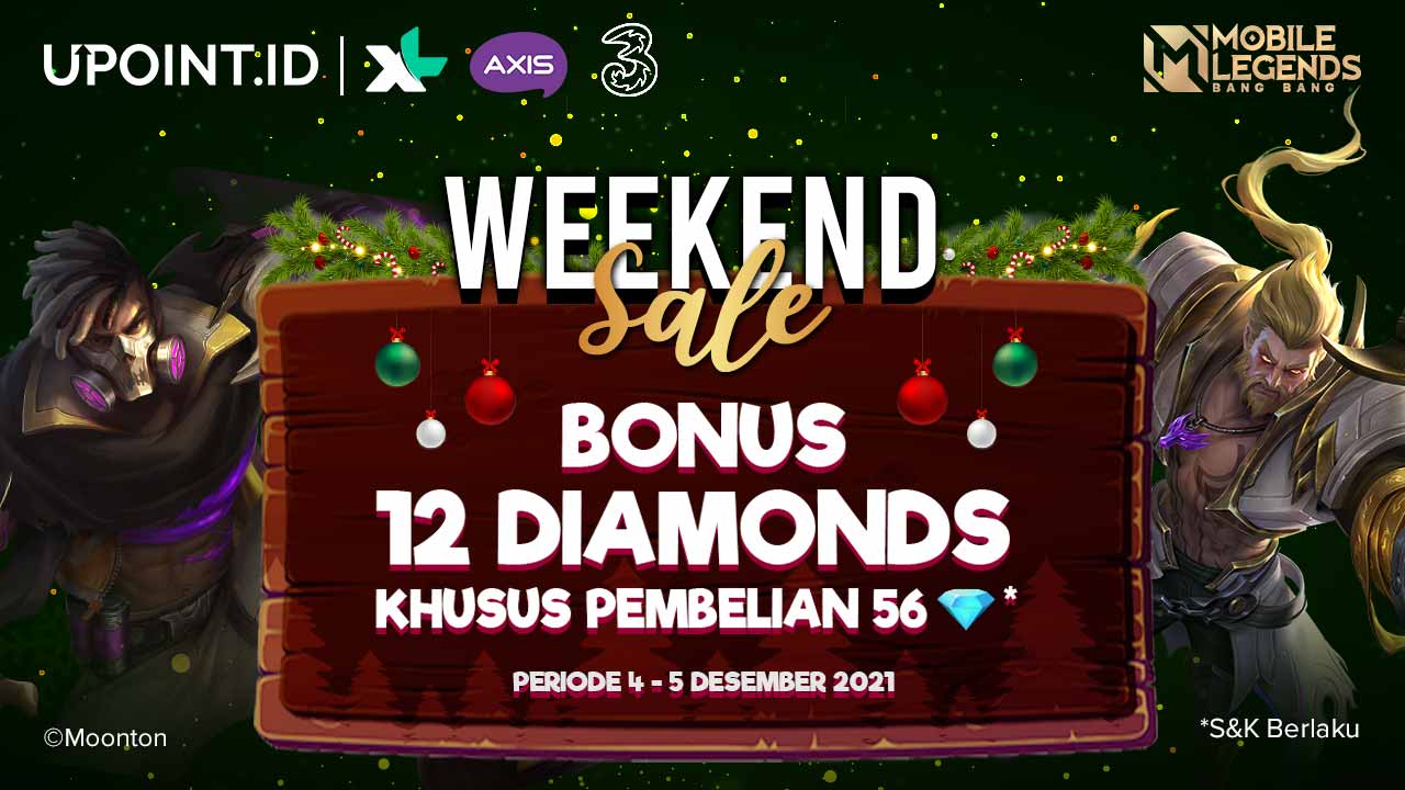 Weekend Sale! Nikmati Bonus Diamonds Mobile Legends Hanya di Upoint.id