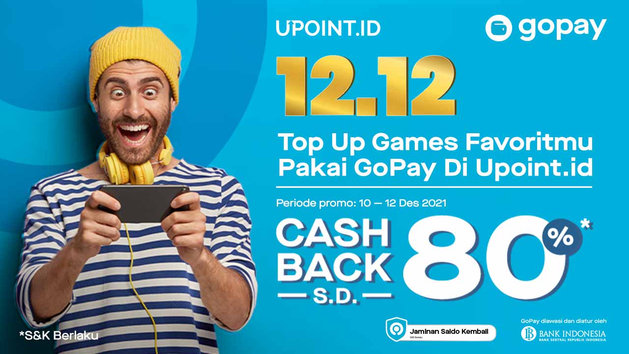 Promo 12.12! Top up Game pakai GoPay Dapat Cashback hingga 80%
