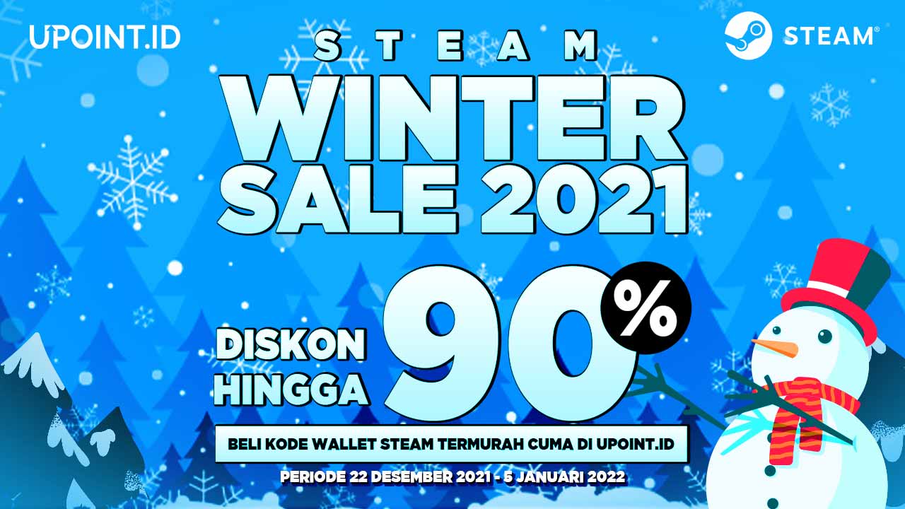 Diskon hingga 90% Steam Winter Sale 2021, Top Up Steam Wallet di UPOINT.ID