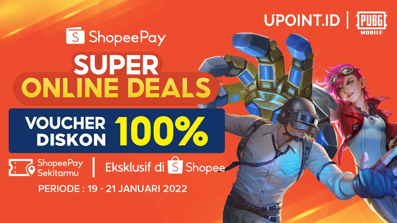 Super Online Deals! Dapatkan Diskon ShopeePay 100% di UPOINT.ID