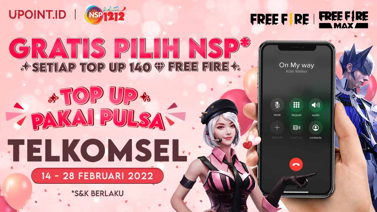 Spesial Promo Valentine! Gratis NSP 30 Hari Hanya Top Up Diamonds Free Fire di UPOINT.ID