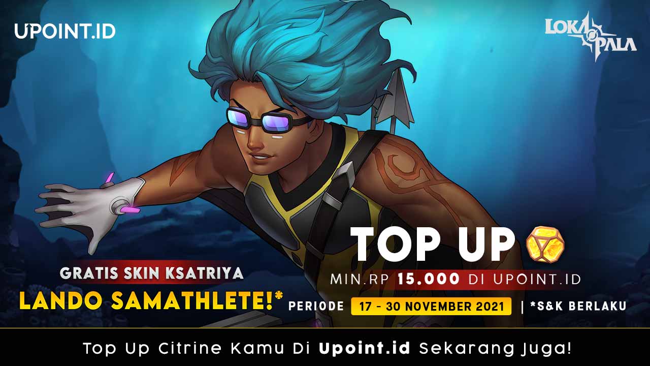 Gratis Skin Ksatriya Lando "Samathlete" hanya Top Up Citrine Lokapala di UPOINT.ID