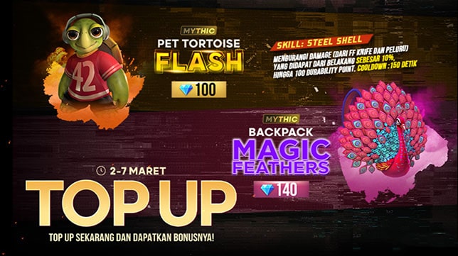 Cara Mendapatkan Skin Backpack Magic Feathers Free Fire