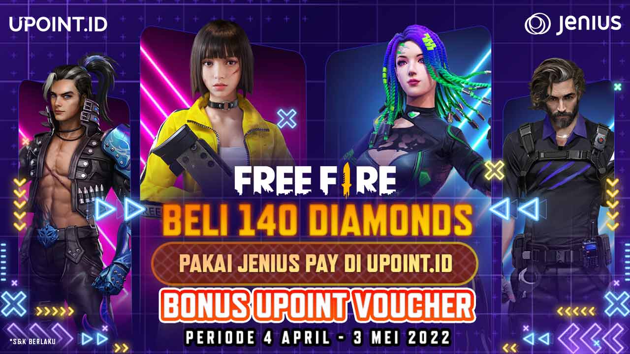 Bonus Upoint Voucher Free Fire Hanya Top Up Diamonds Pakai Jenius Pay