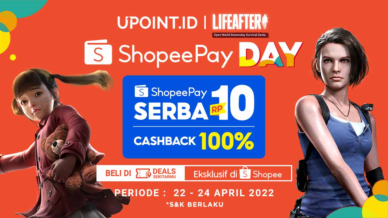 ShopeePay Day Ramadan! Cashback ShopeePay hingga 100% di UPOINT.ID