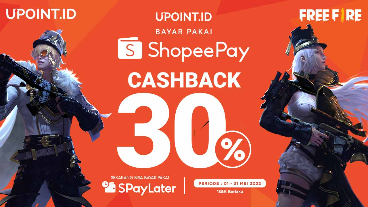 Promo Top Up Games Pakai ShopeePay Dapat Cashback 30% di UPOINT.ID