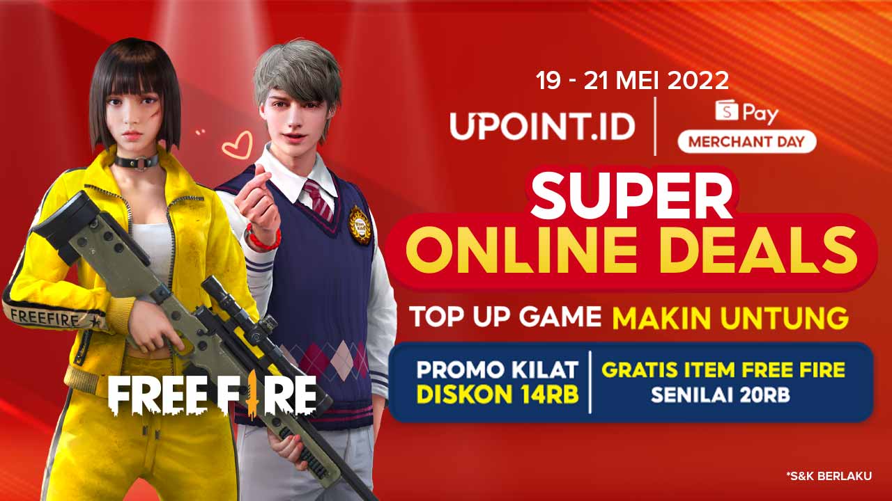 Nikmati Diskon ShopeePay hingga 100% dan Bonus Item Free Fire JK Uniform Crate