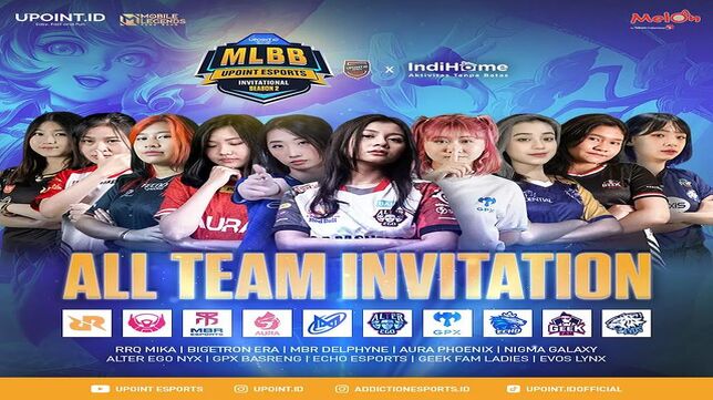 10 Tim Mobile Legends Ladies Ikuti MLBB UPoint Esports Invitational Season 2