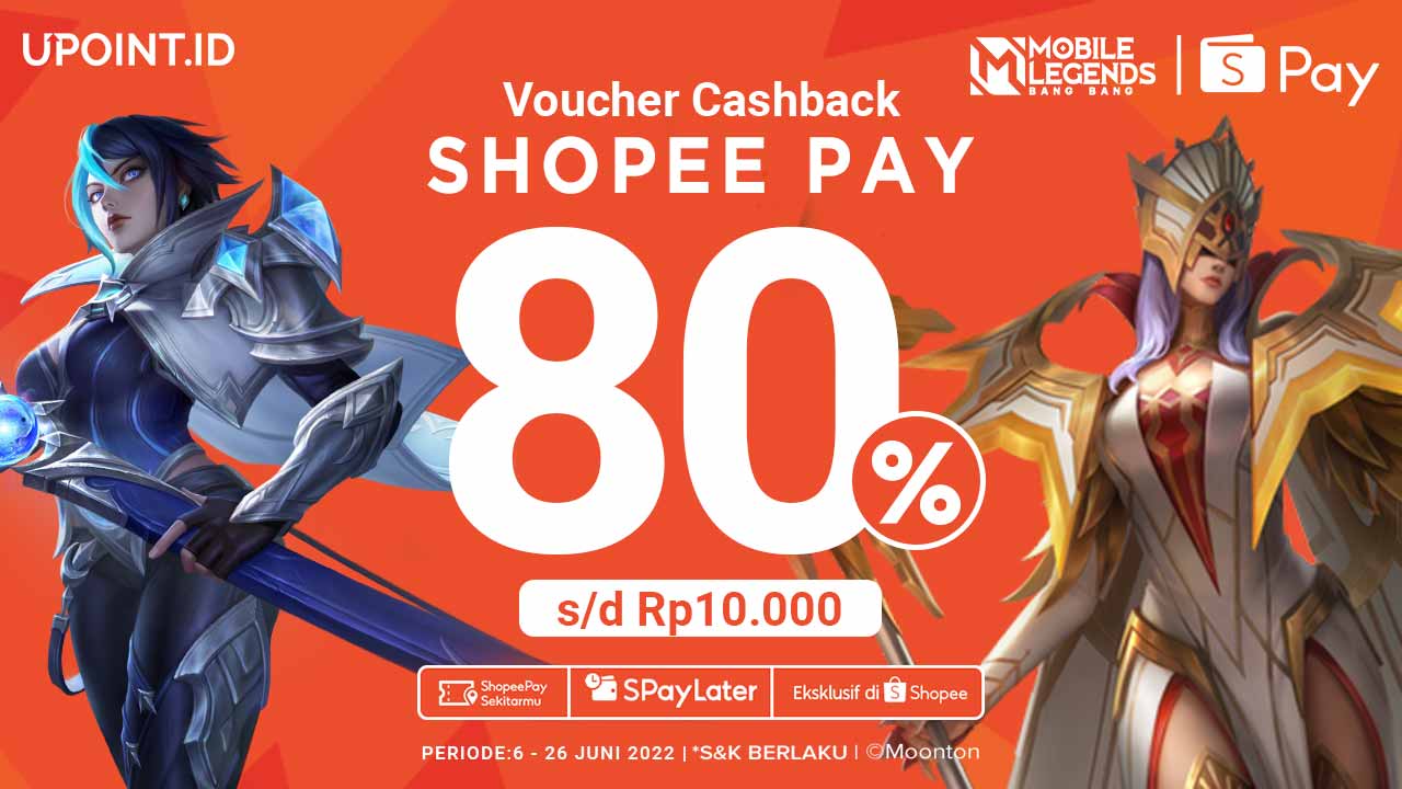 Dapatkan Cashback ShopeePay hingga 80% dengan Top Up Games di UPOINT.ID