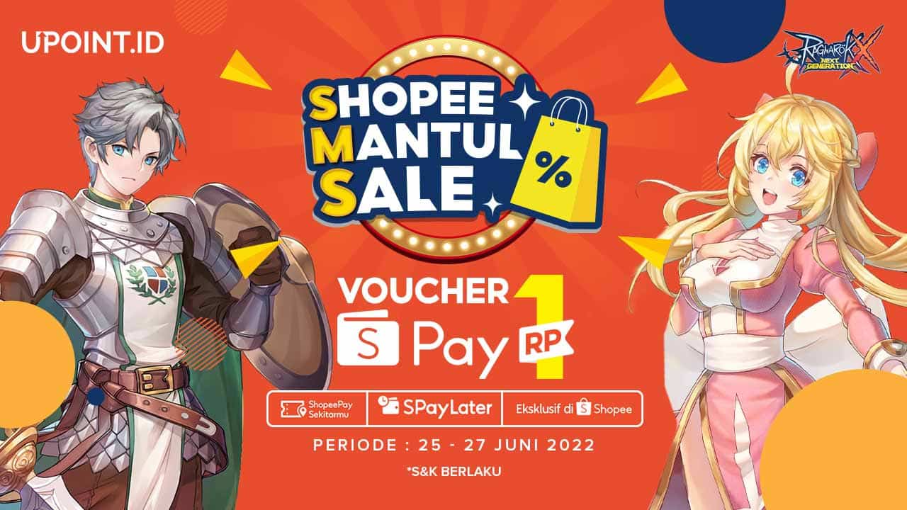 Promo ShopeePay Mantul Sale dengan Cashback hingga 100% di UPOINT.ID