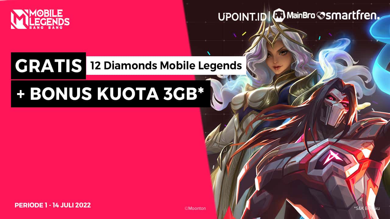 Dapatkan Bonus Diamonds Mobile Legends dan Kuota Smartfren 3GB di UPOINT.ID
