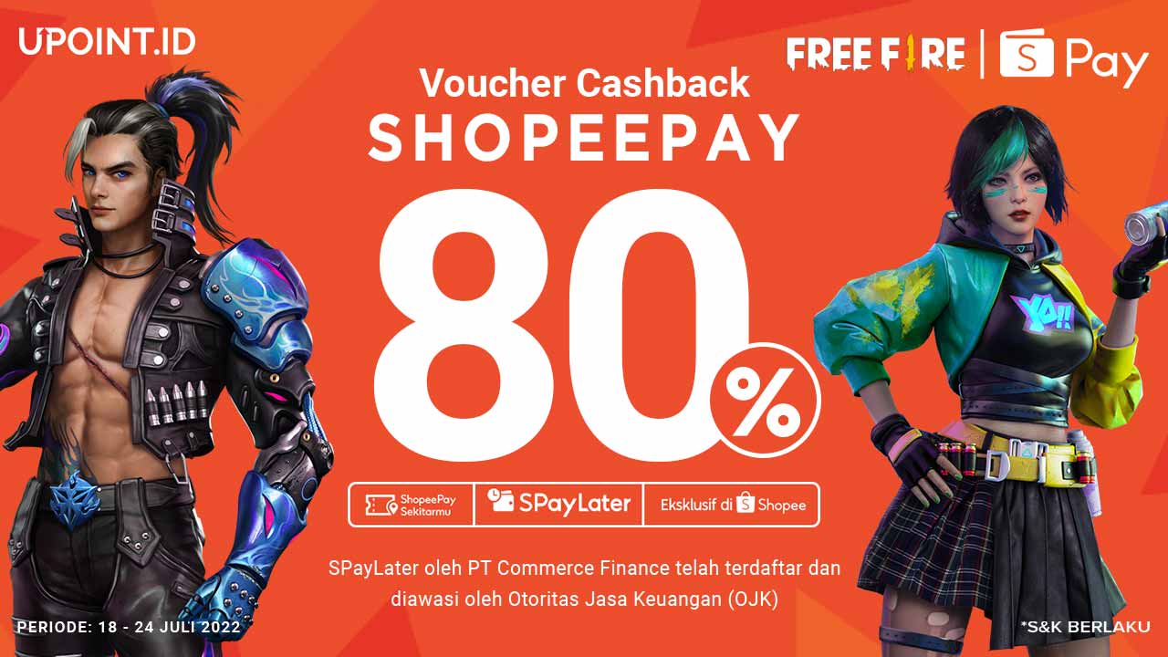 Cashback ShopeePay hingga 80% Hanya Top Up Game Favoritmu di UPOINT.ID