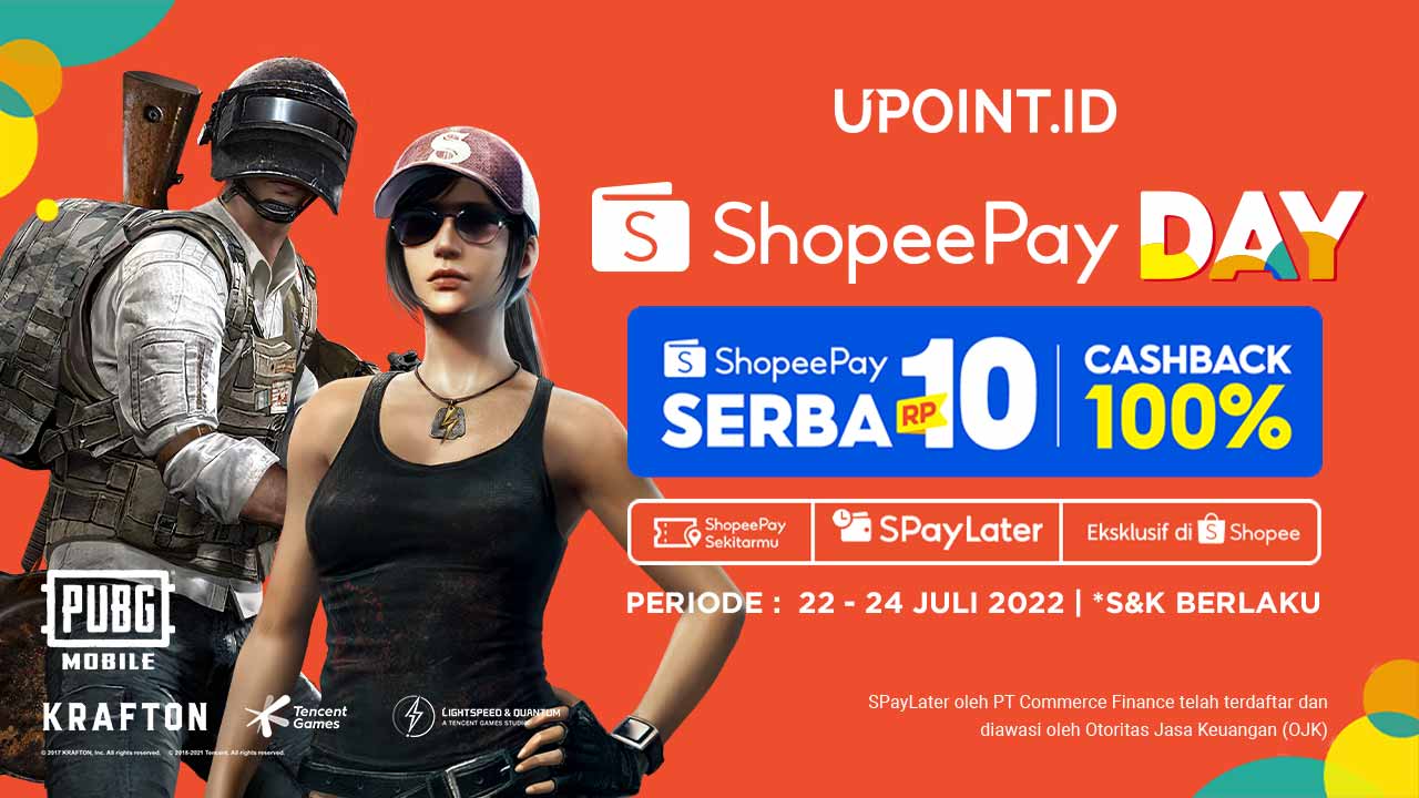 ShopeePay Day! Dapatkan Cashback hingga 100% Hanya Top Up Games di UPOINT.ID