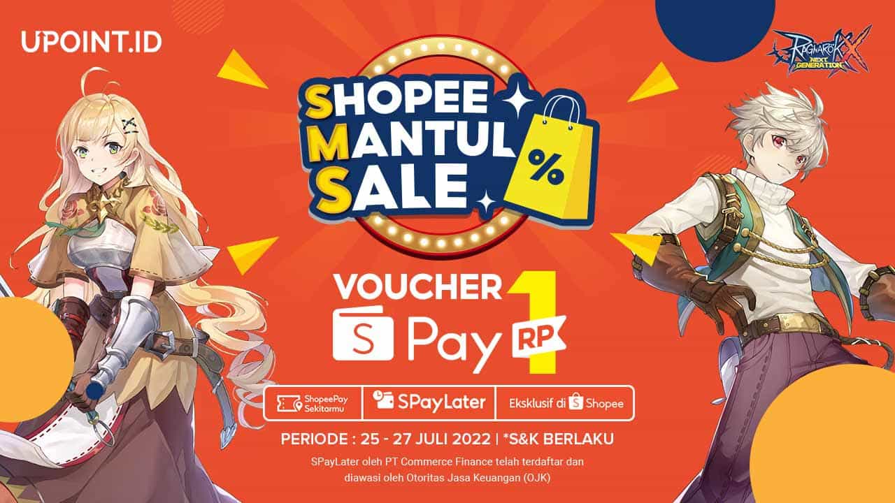 Shopee Mantul Sale! Cashback hingga 100% Hanya Top Up Games di UPOINT.ID