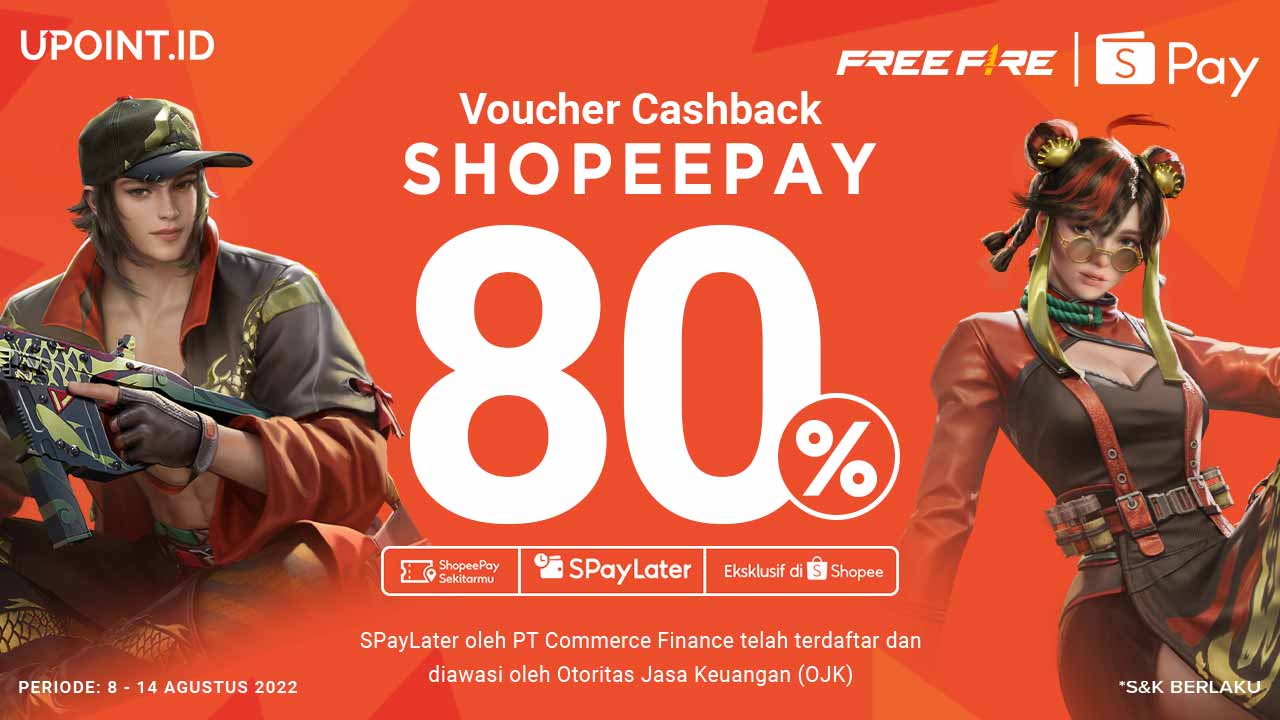 Cashback ShopeePay hingga 80% Hanya Top Up Games di UPOINT.ID