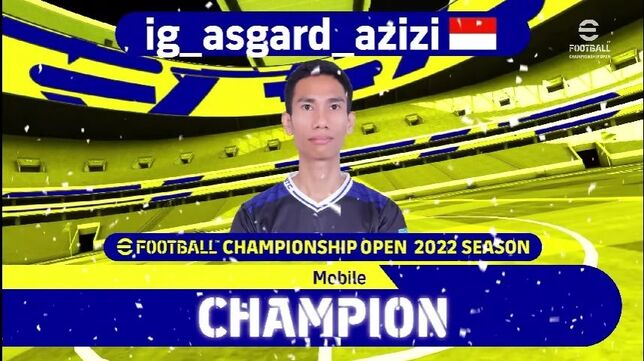 Pemain Asal Indonesia, Asgard Azizi Berhasil Juarai eFootball Championship Open 2022 Season Kategori Mobile