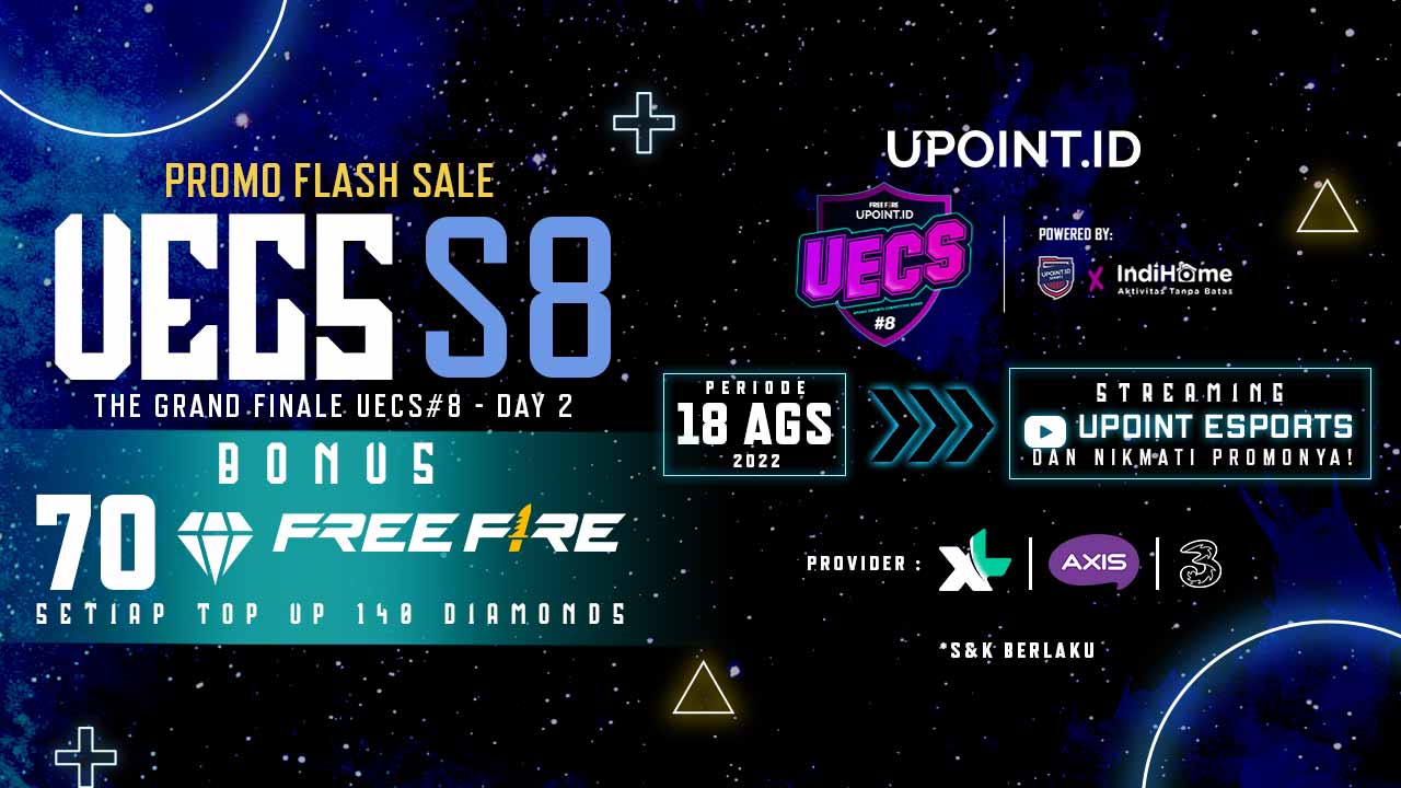 Promo Flash Sale Special UECS Season 8! Bonus Diamonds Free Fire Hanya di UPOINT.ID