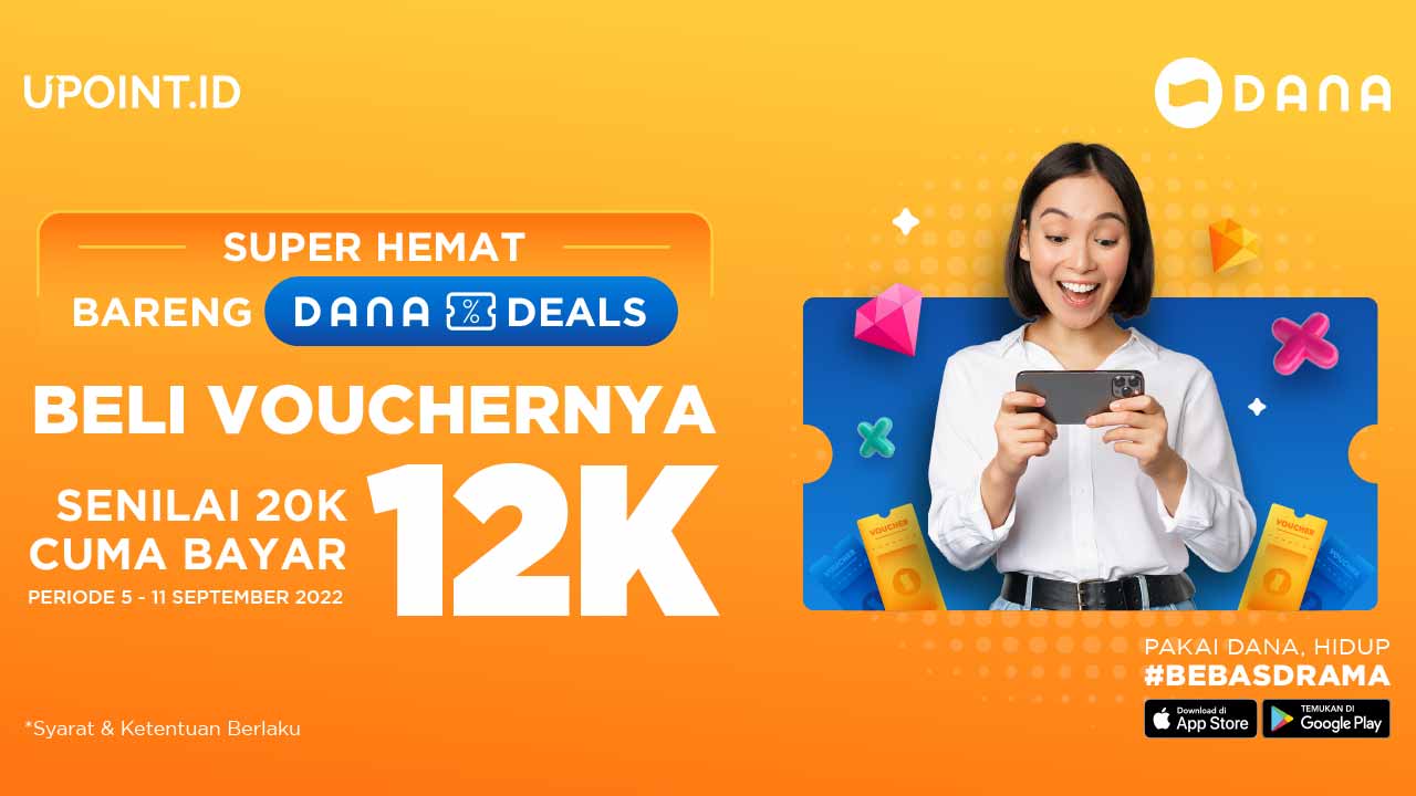 Beli Voucher DANA Deals special Gaming Edition Rp 12.000 Bisa Top Up Games di UPOINT.ID