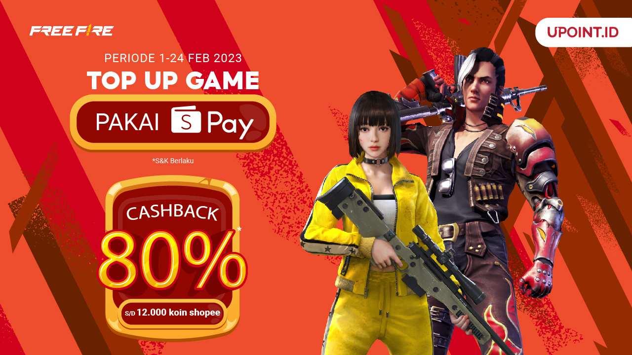 Promo Cashback ShopeePay 80% dengan Top Up Games Favoritmu di UPOINT.ID