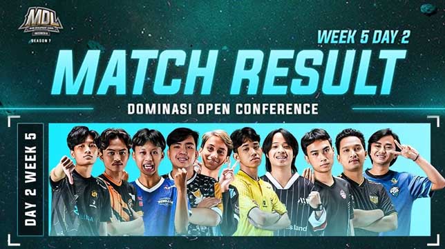 Tim Open Conference Mendominasi, Ini Rekap Hasil MDL ID S7 Week 5 Day 2!