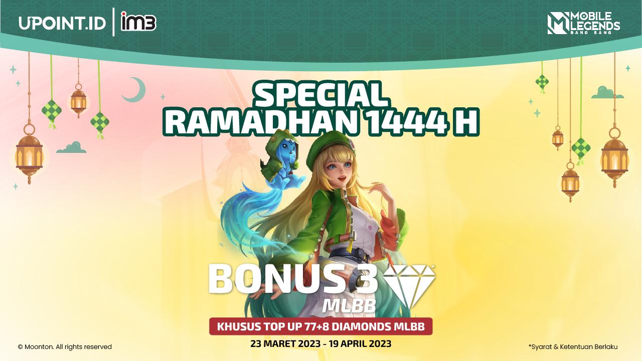 Spesial Ramadhan! Dapatkan Bonus 3 Diamonds Mobile Legend Pakai im3 di UPOINT.ID